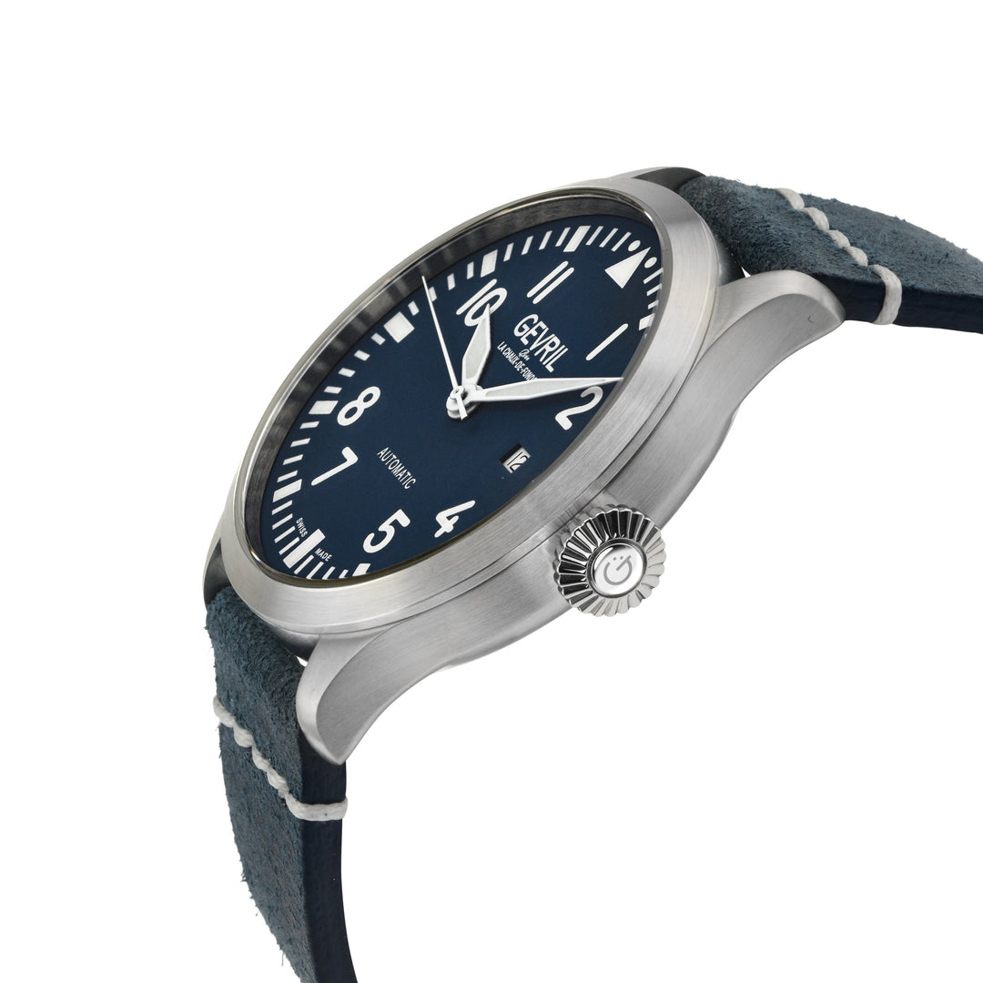 Vaughn Gevril Sellita SW200 Pilot Watch Blue