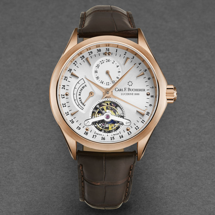 Manero Silver / 18kt Rose Gold Silver Dial