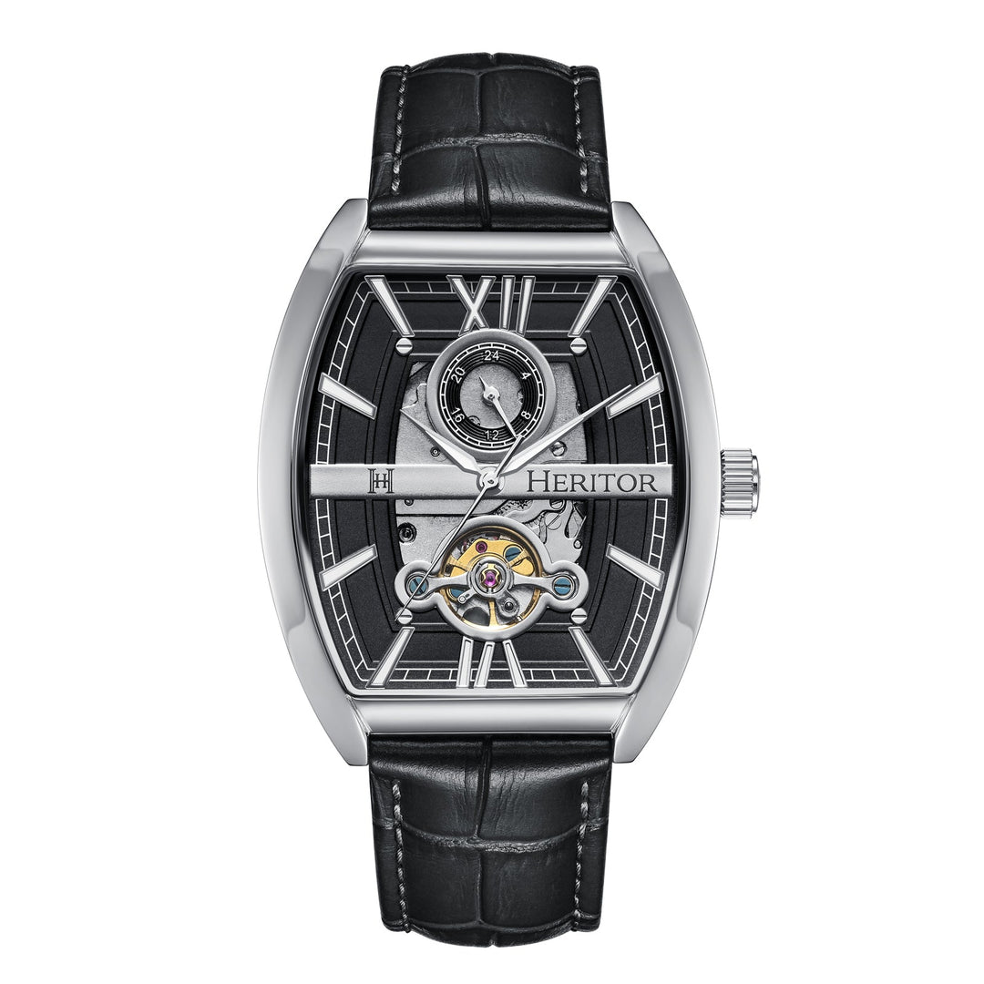 Masterson w/ 24 Hour Hand Silver / Black | Black Dial