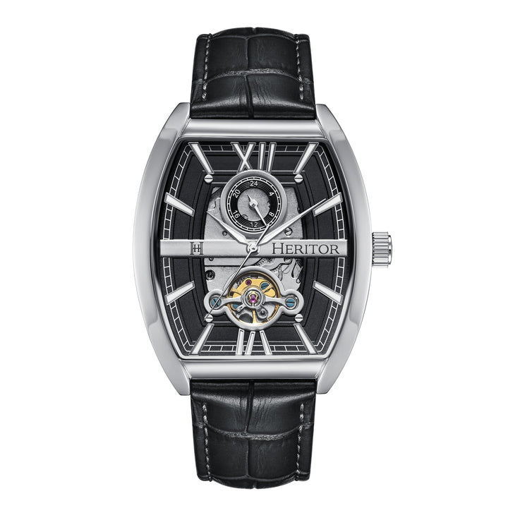 Masterson w/ 24 Hour Hand Silver / Black | Black Dial