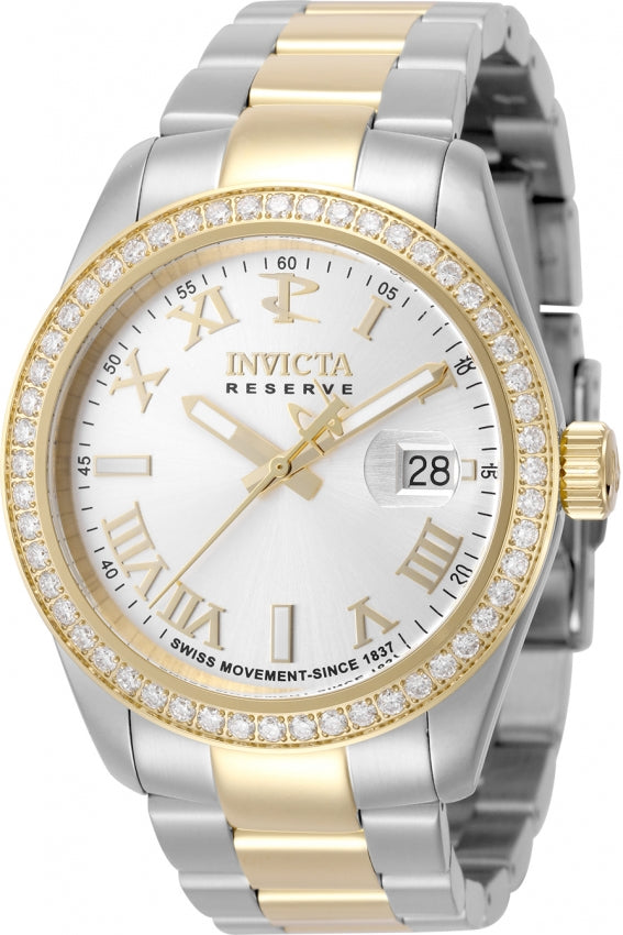 Elite Diamond Silver dial / Two-Tone Silver / Gold Stainless Steel Bracelet Silv