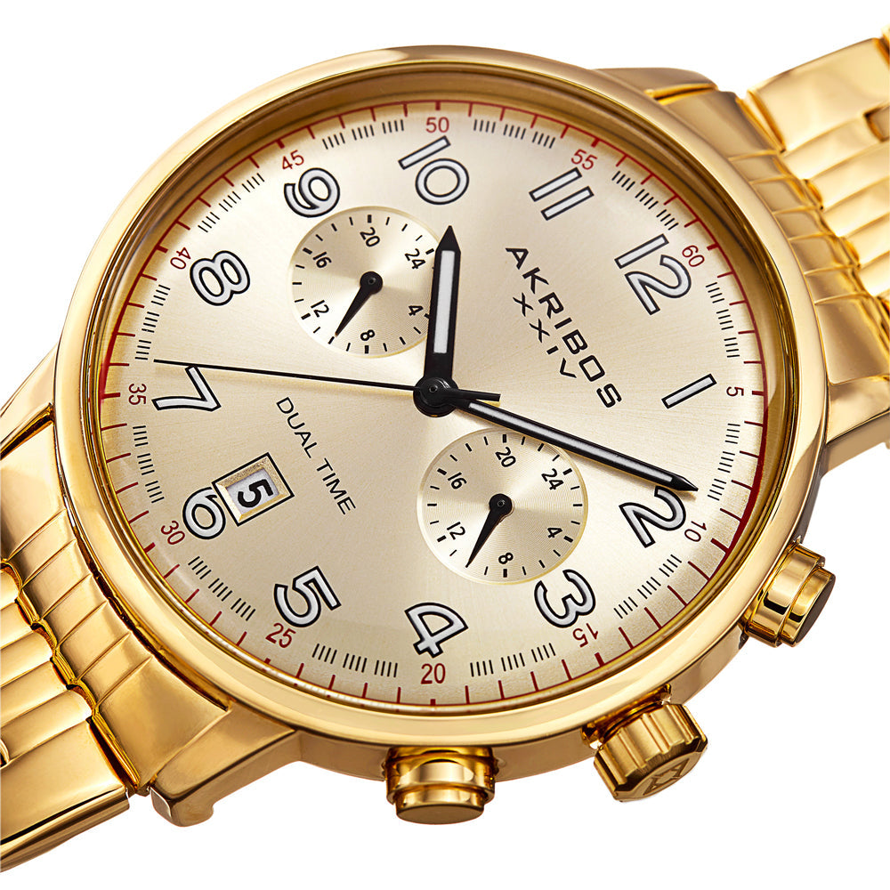 Casual-AK942YG Gold/Stainless Steel | Gold Dial