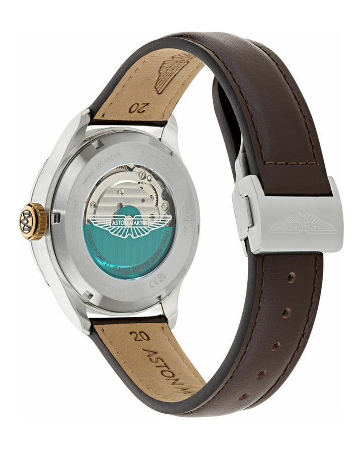 TS1 Automatic Stainless Steel/Partial Sekelton Automatic/Brown Leather Strap Bla