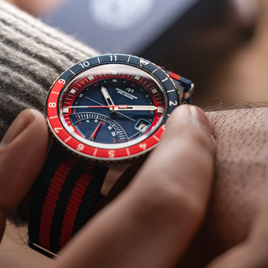 Fano Retrograde Blue / Nylon Strap | Blue Dial
