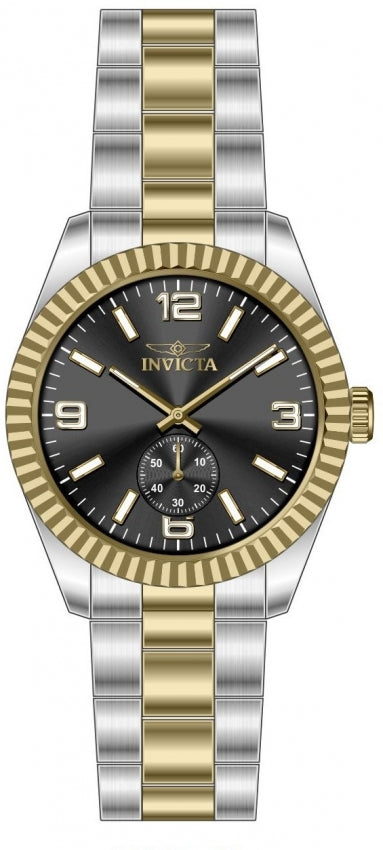 Specialty Men Black Dial / Two-Tone Stainless Steel Bracelet Black Dial