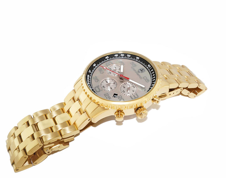 Aureum-MB Goldtone/Brown-Black Brown Mother-of-Pearl Dial