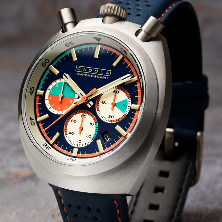 Testa Di Toro Chronograph Blue / Leather | Blue Dial