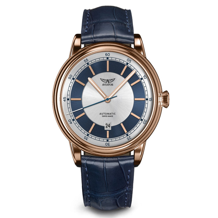 DOUGLAS DC-3 SILVER AND BLUE DIAL | Blue Dial