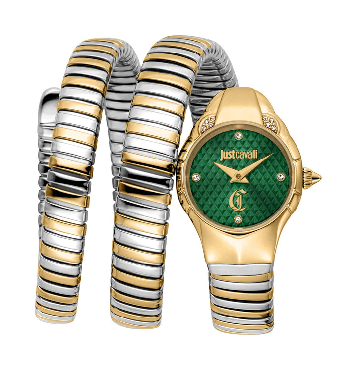 Snake 22.5mm / Dark Green / Silver and Gold Dark Green Dial