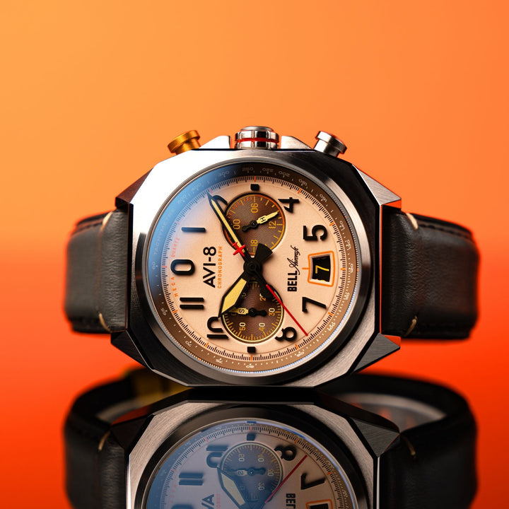 BELL X-1 MACHBUSTER CHRONOGRAPH Cream / Leather | Cream Dial