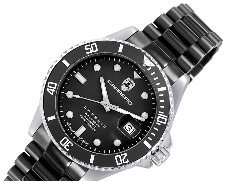 CATANIA -PD SILVER TONE/IP-BLACK Black Dial Dial