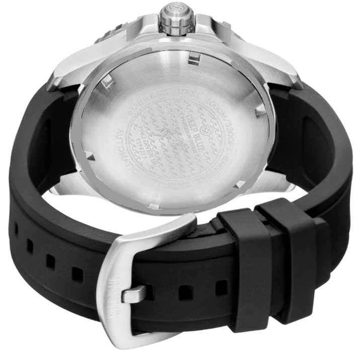 PRO DIVER 1K 1000M AUTOMATIC ALL PURPOSE DIVER STRAP AP DIVER 1000 BLACK