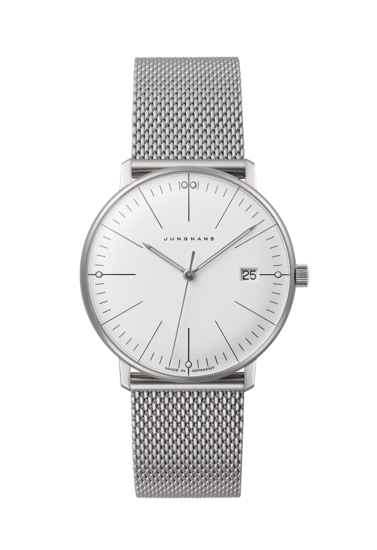 Max Bill Damen Silver Dial / Stainless Steel Milanese Bracelet Silver Dial