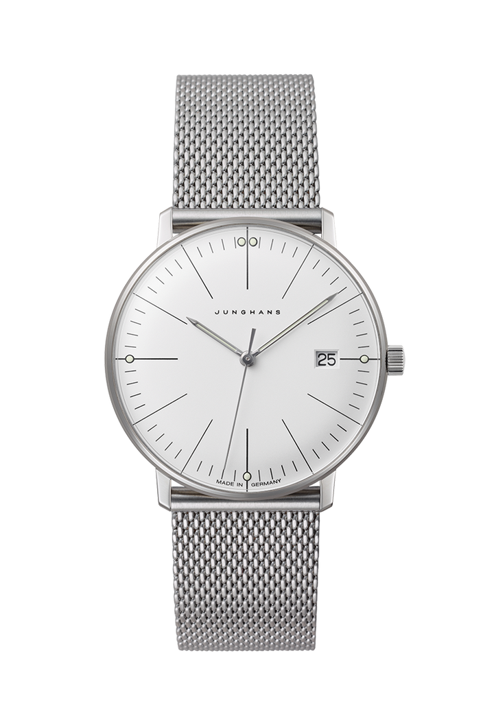 Max Bill Damen Silver Dial / Stainless Steel Milanese Bracelet Silver Dial