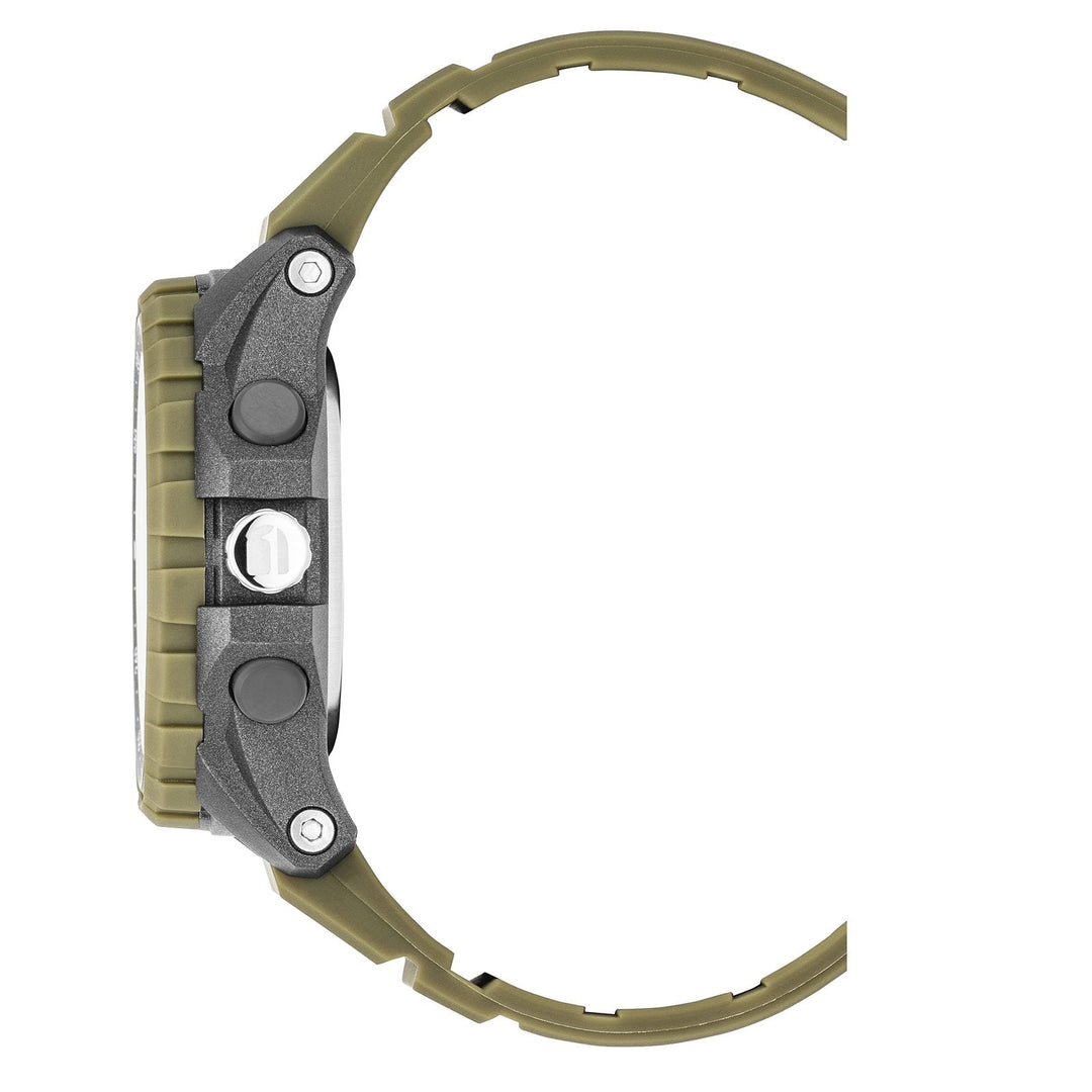 Ops01 Ana-Digi Gray Dial / Olive Green Silicone Strap Gray Dial
