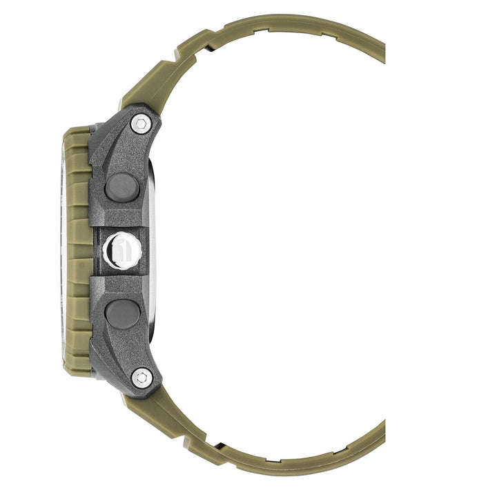 Ops01 Ana-Digi Gray Dial / Olive Green Silicone Strap Gray Dial