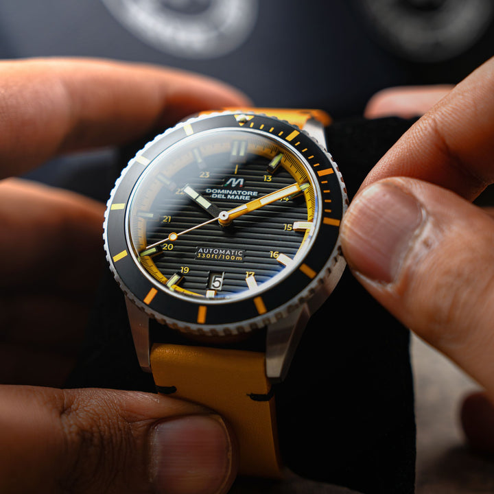SCILLA AUTOMATIC BLACK / Leather | Black Dial