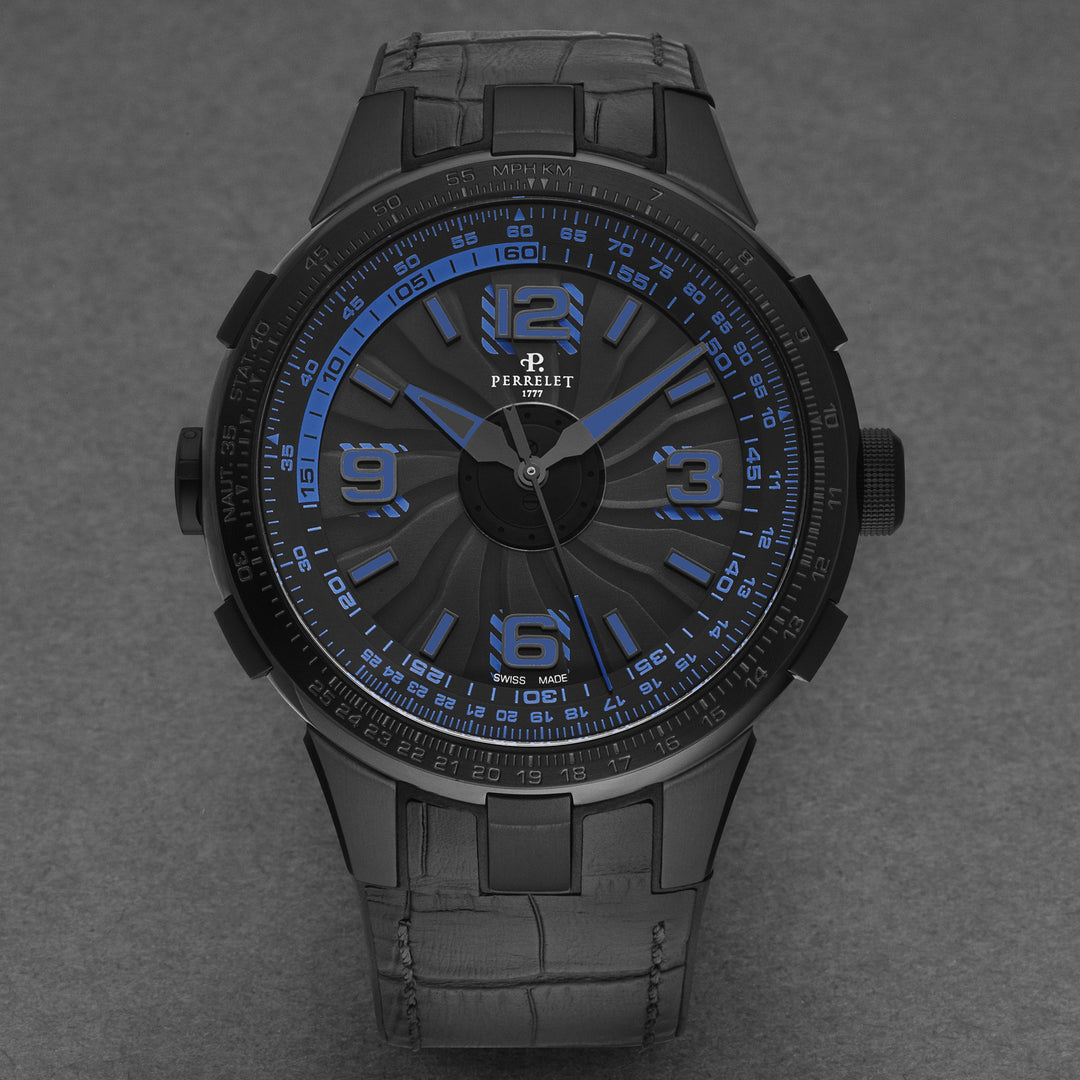 Turbine Pilot Black Blue Black-Blue Dial
