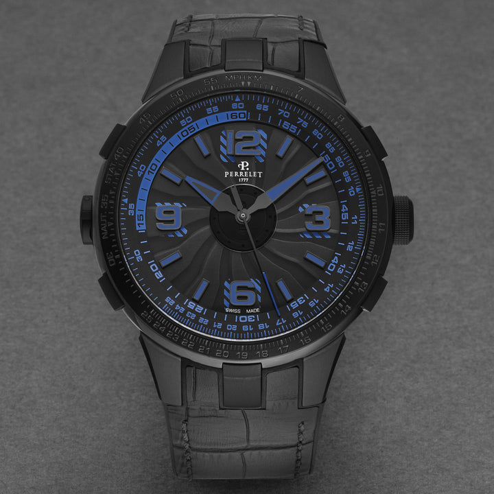 Turbine Pilot Black Blue Black-Blue Dial
