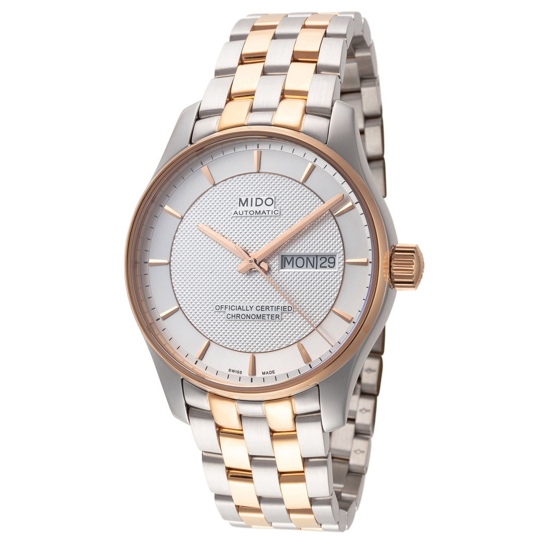 Belluna 40mm / Silver / Silver and Rose Gold Silver Dial