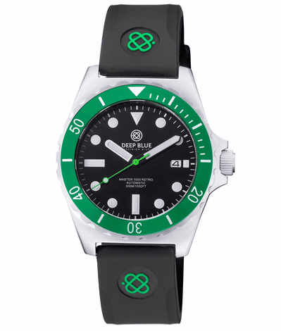 Master 1000 Retro Collection 44mm Black / Green Rubber | Black Dial