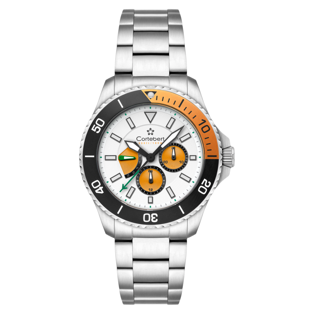 Cortebert Toulon Multifunction White / Stainless Steel | White Dial