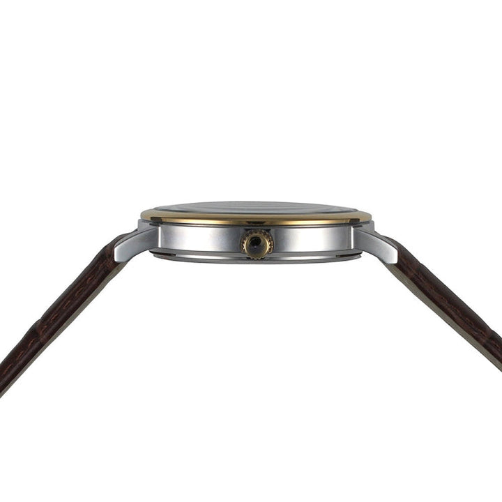 Lexington Series brown band/gold white | White Dial