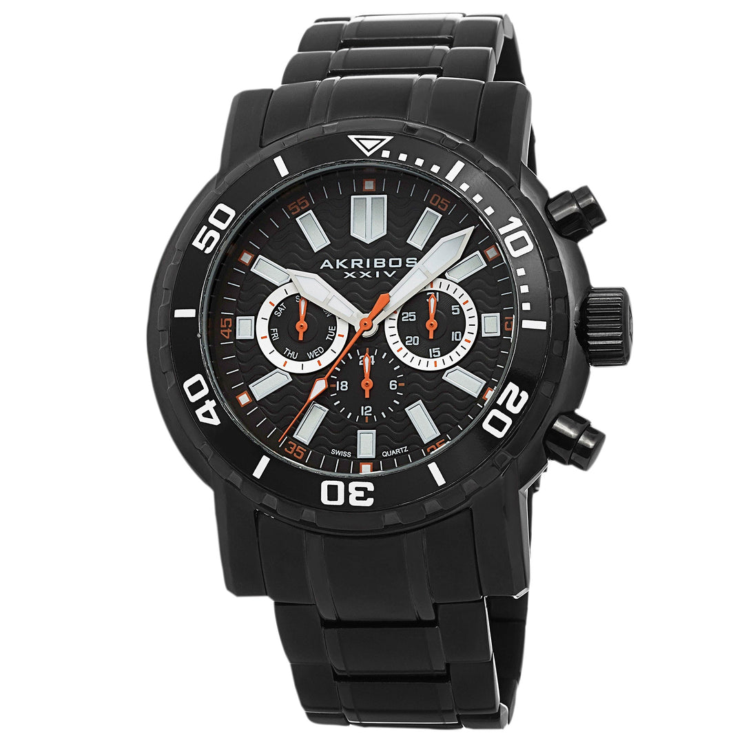 Black Dial Black-plated Men's Watch Black