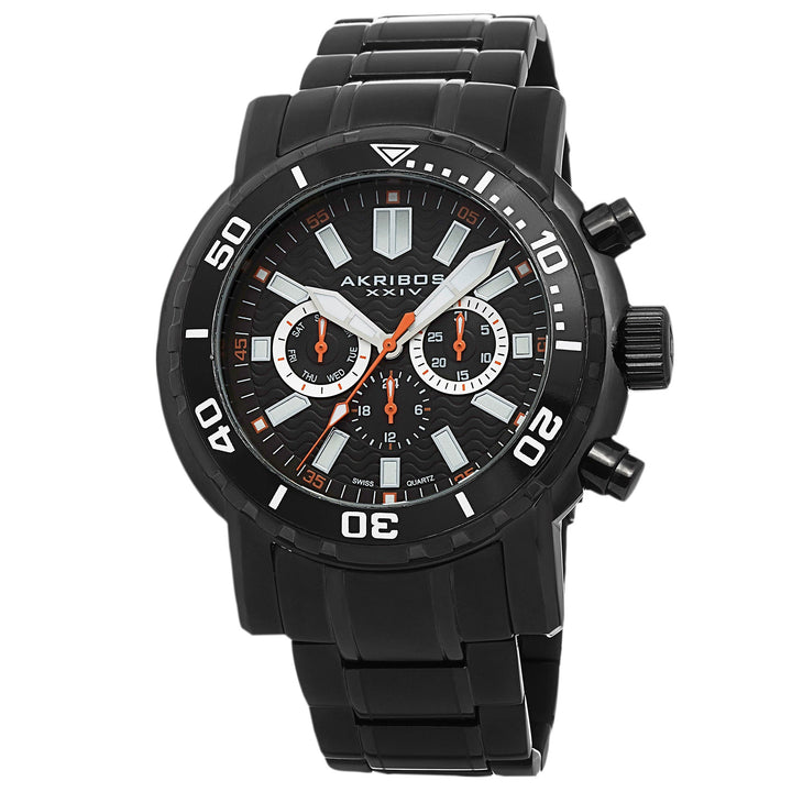 Black Dial Black-plated Men's Watch Black