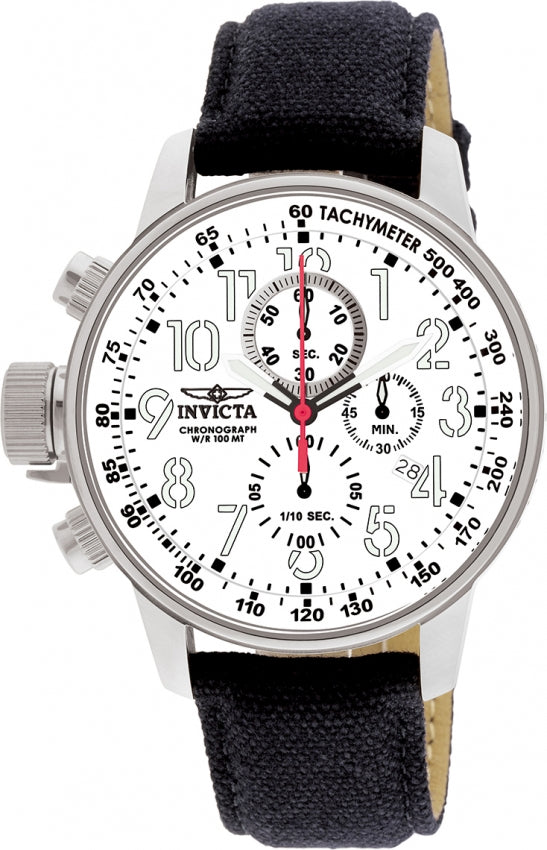 I-Force Chronograph White Dial / Black Canvas Strap White Dial
