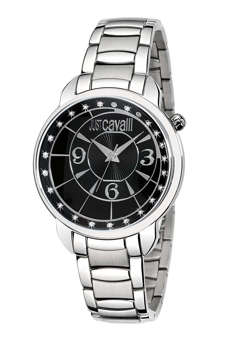 Just Cavalli 39mm / Silver / Black | Black Dial
