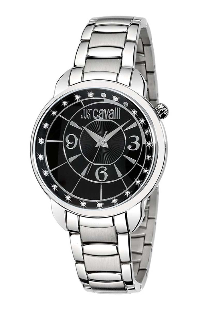 Just Cavalli 39mm / Silver / Black | Black Dial