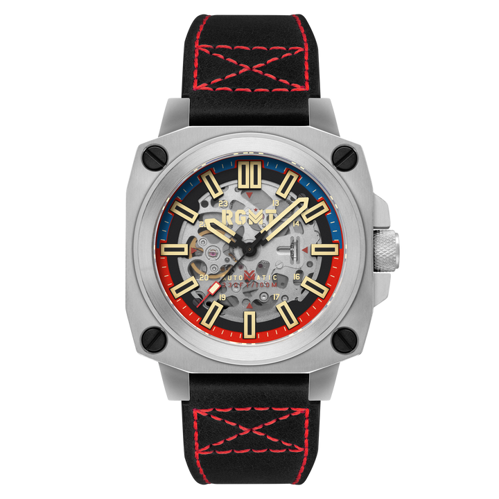 Altimeter Skeleton Automatic Black / Leather | Black Dial