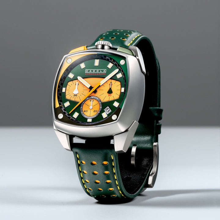Taurus Chronograph Green / Genuine Leather | Green Dial