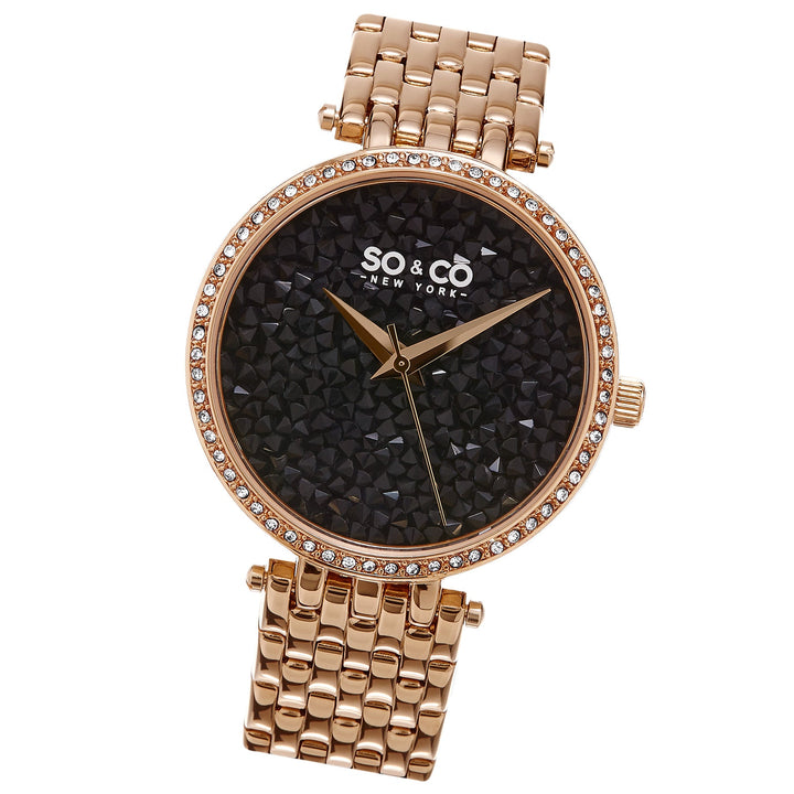 Chelsea-5080.4 Rose Gold/Stainless Steel | Black Dial