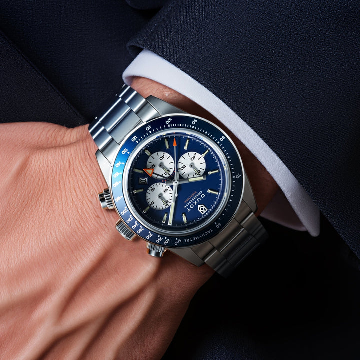 Vitesse Dual Time Chronograph Blue / Stainless Steel Blue Dial