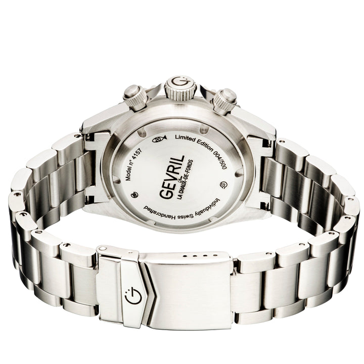 Wall Street Gevril Sellita SW500 Automatic Swiss Made Chronograph Ceramic Bezel 