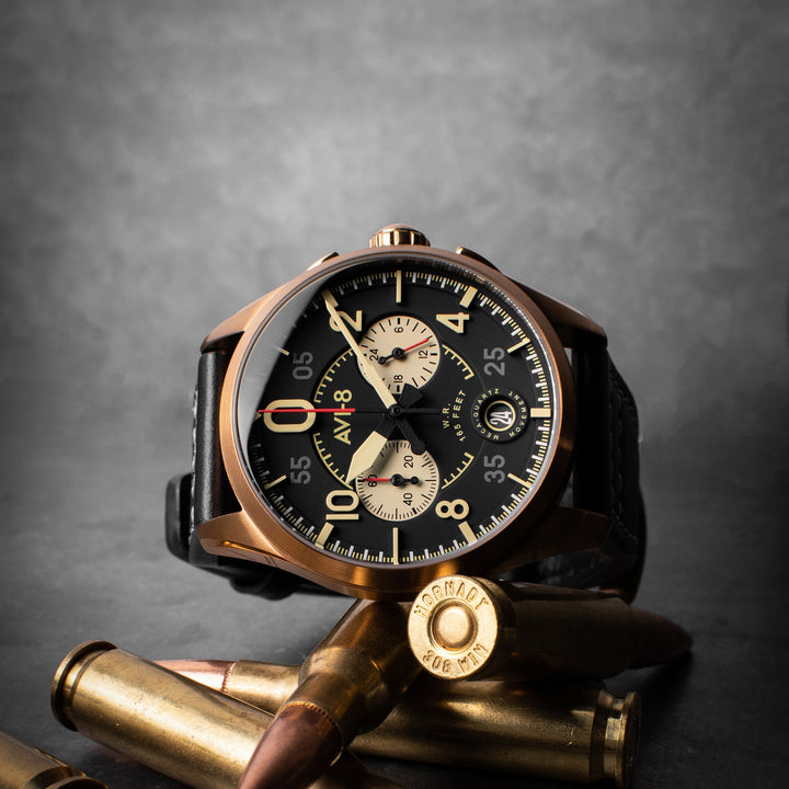 Lock Chronograph Black / Leather | Black Dial