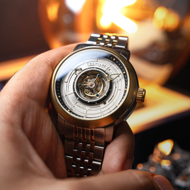 Heinrich Cyclone Tourbillon Limited Edition Silver / Steel & Gold Stainless Stee