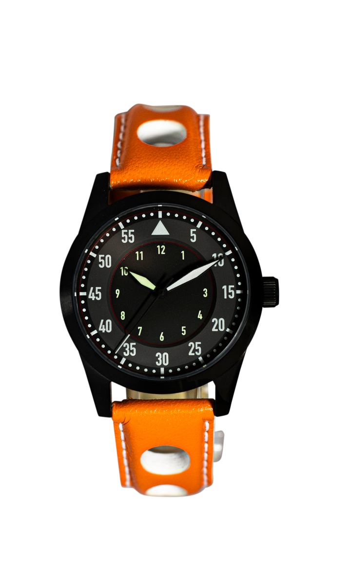 FLIEGER 'Blackout' Racing-Inspired Automatic Timepiece | Black and Grey Dial