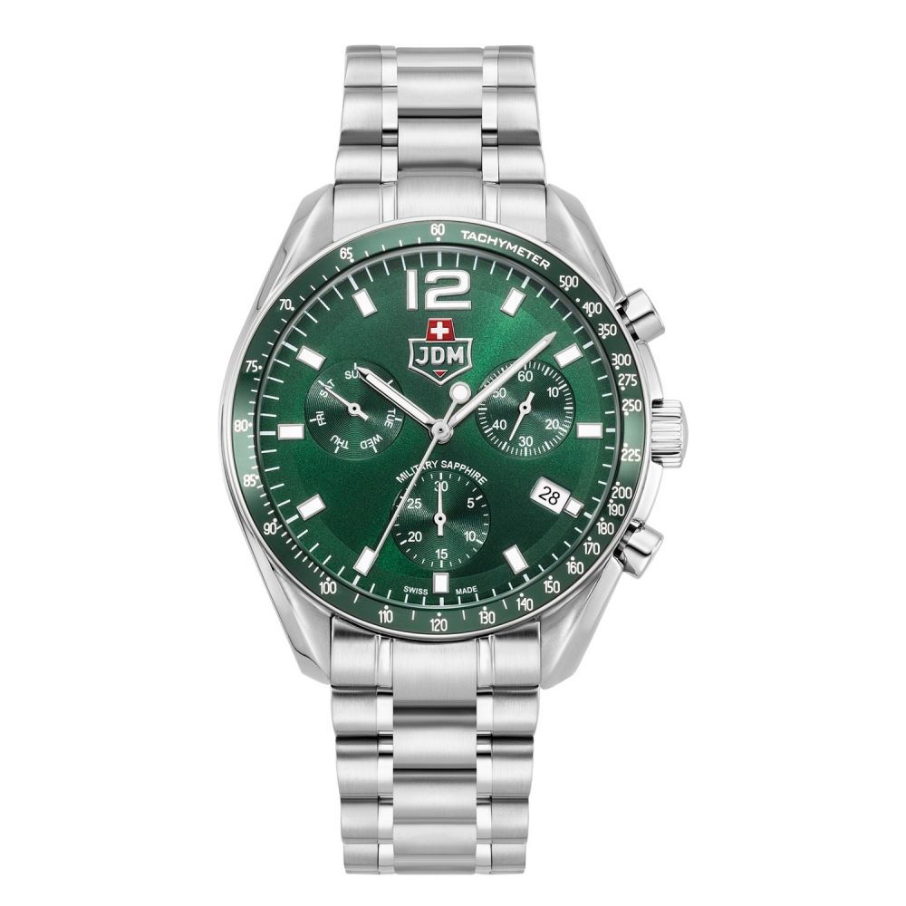 Swiss Precision Green dial, stainless steel bracelet Green Dial