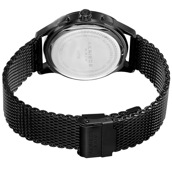 AK719BK-Casual Black/Stainless Steel | Black Dial