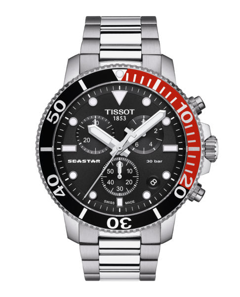 Seastar 1000 Chronograph Stainless Steel | Black Dial