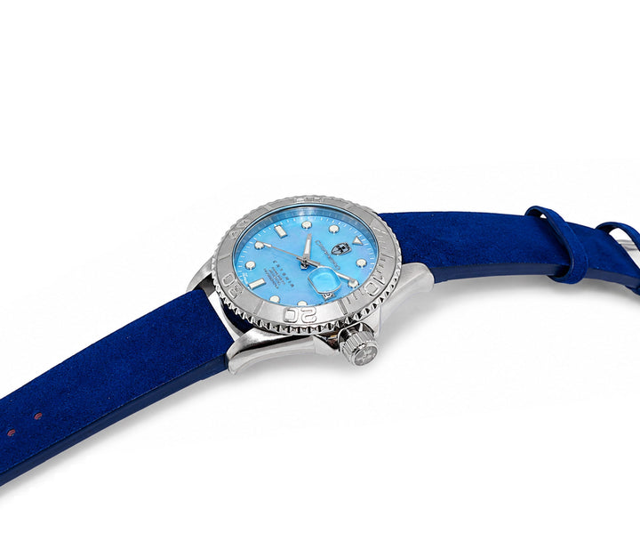 Catania MOP Silvertone-Blue/ Blue Blue Mother-of-Pearl Dial