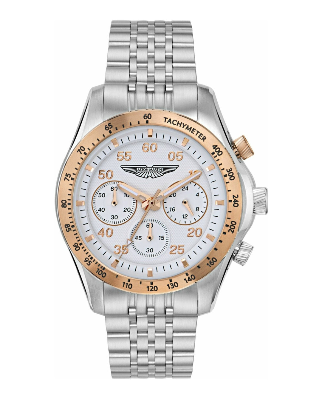 SGT Rose Gold Bezel/Stainless Steel Bracelet White Dial