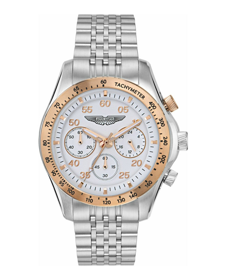 SGT Rose Gold Bezel/Stainless Steel Bracelet White Dial
