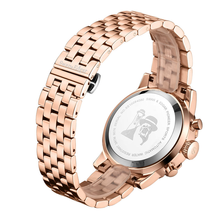 Sports Automatic Black Dial / Rose Gold-Tone Stainless Steel Bracelet Black Dial