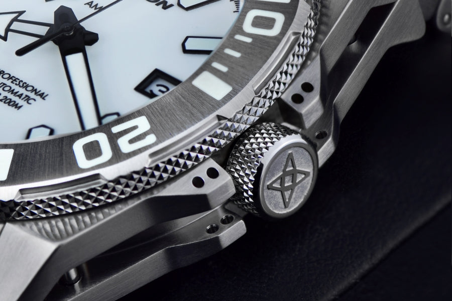 Silverjet AM/PM NH37 Automatic White Lume Glow Blue Dial | White Lume Dial Dial