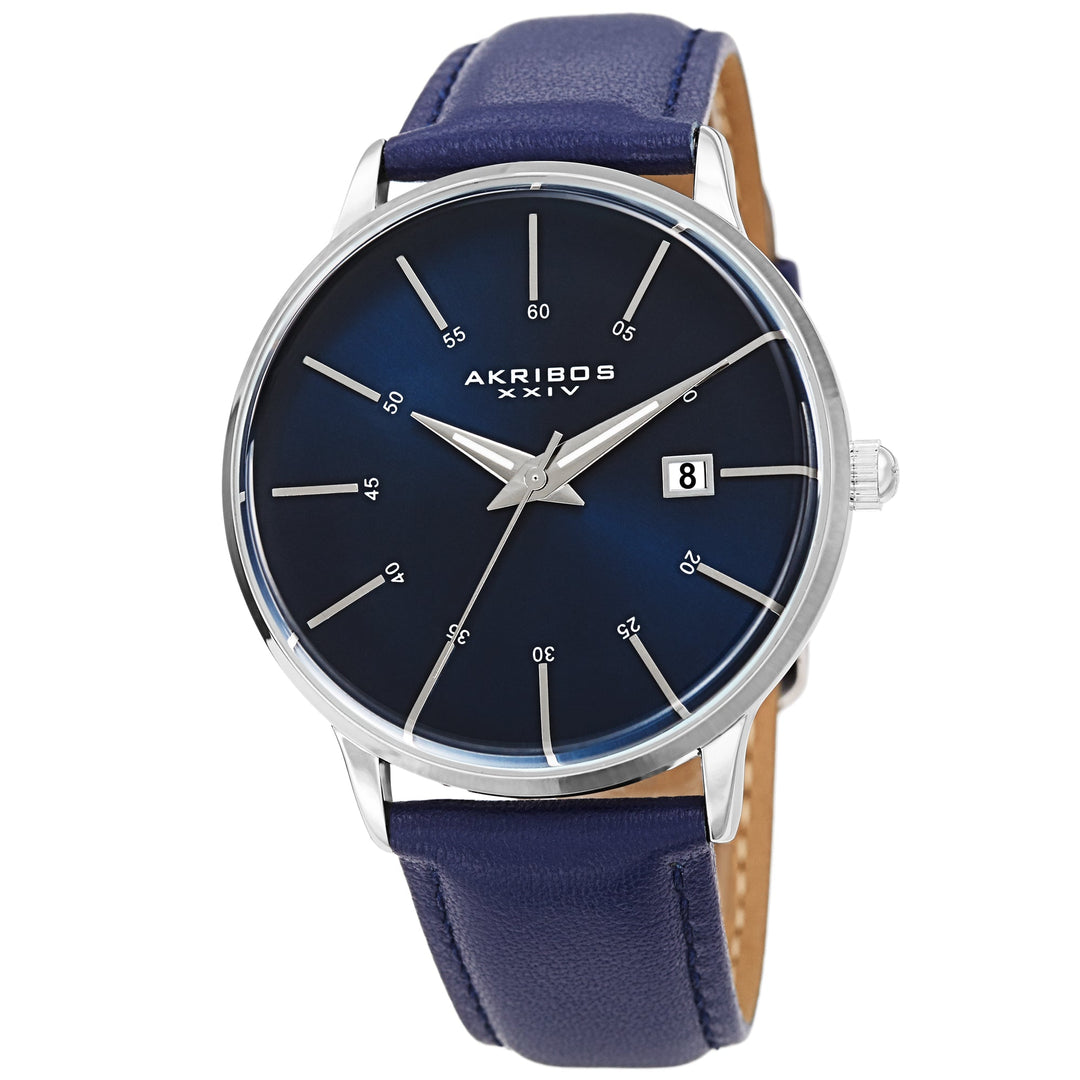 AK1104BU-S-Casual Blue/Leather | Blue Dial