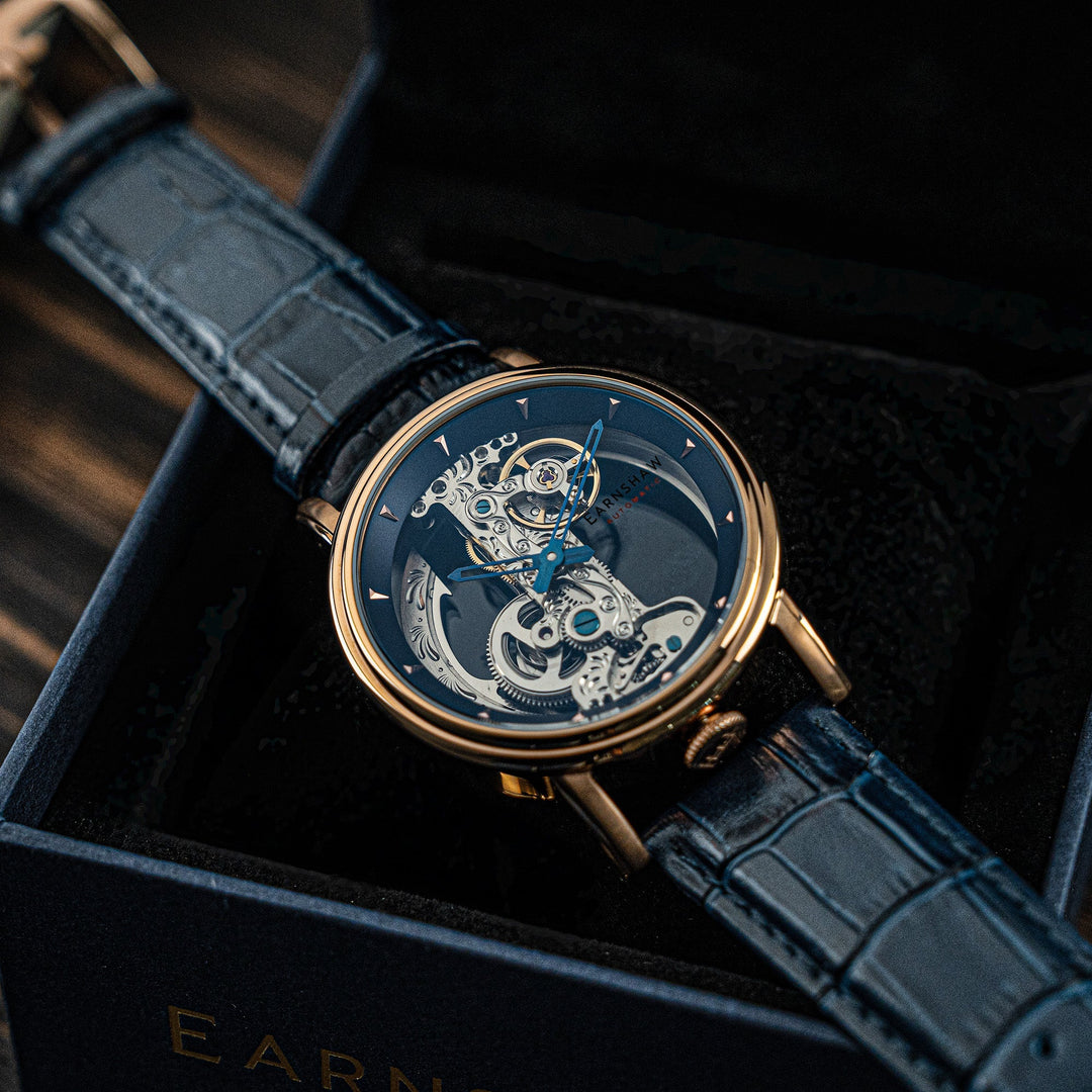 Fowler Bridge Automatic Blue / Genuine Leather | Blue Dial